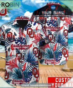 Oklahoma Sooners Tropical Design Hawaiian Shirt