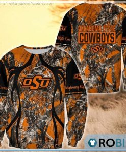 Oklahoma State Cowboys Hunting Pattern All Over Print Sweatshirt