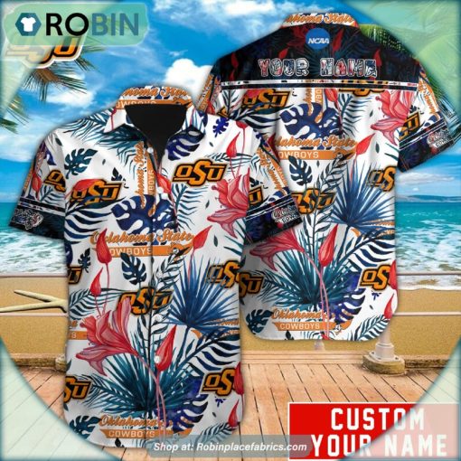 Oklahoma State Cowboys Tropical Design Hawaiian Shirt