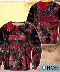 Ole Miss Rebels Hunting Pattern All Over Print Sweatshirt