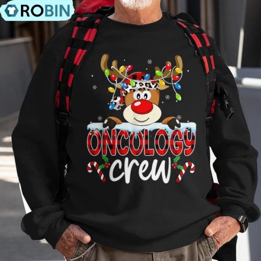 Oncology Crew Reindeer Xmas Merry Christmas Ugly Christmas Sweatshirt