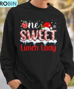 one-sweet-lunch-lady-christmas-candy-cane-santa-hat-ugly-christmas-sweatshirt-3
