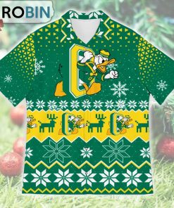 Oregon Ducks Ugly Christmas Design Short Sleeve Shirt