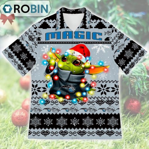 Orlando Magic Baby Yoda Star Wars Ugly Christmas Design Short Sleeve Shirt