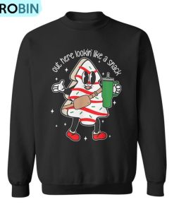 Out Here Looking Like A Snack Cute Boo Jee Christmas Trees Ugly Christmas Sweatshirt
