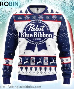Pabst Blue Ribbon Beer Ugly Christmas Sweater3