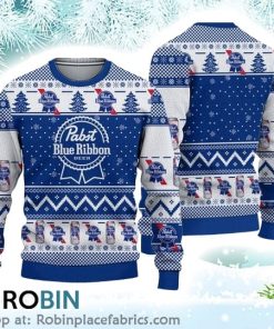 Pabst Blue Ribbon Christmas Ugly Sweater 3D Printed
