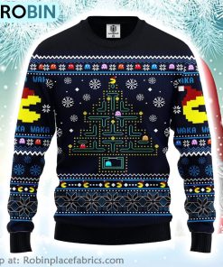 Pacman Christmas Tree Ugly Christmas Sweater