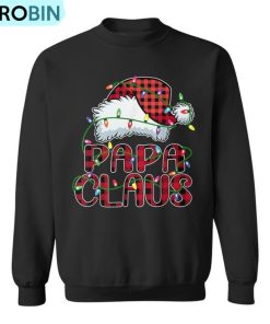 Papa Claus Christmas Lights Pajama Family Matching Ugly Christmas Sweatshirt