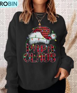 papa-claus-christmas-lights-pajama-family-matching-ugly-christmas-sweatshirt-4
