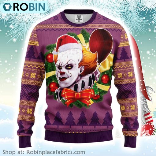 Pennywise It Horror Movie Xmas Ugly Christmas Sweater