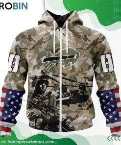 Personalized NFL Buffalo Bills Salute To Service Design Hoodie
