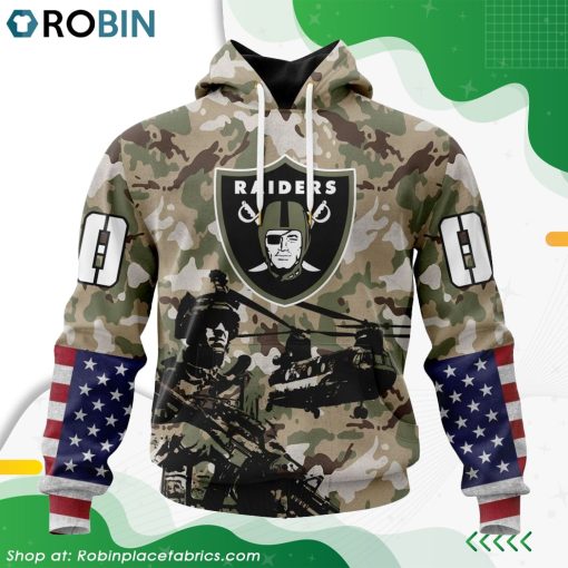 Personalized NFL Las Vegas Raiders Salute To Service Design Hoodie