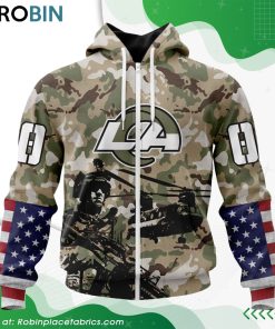 Personalized NFL Los Angeles Rams Salute To Service Design Hoodie