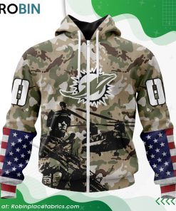 Personalized NFL Miami Dolphins Salute To Service Design Hoodie