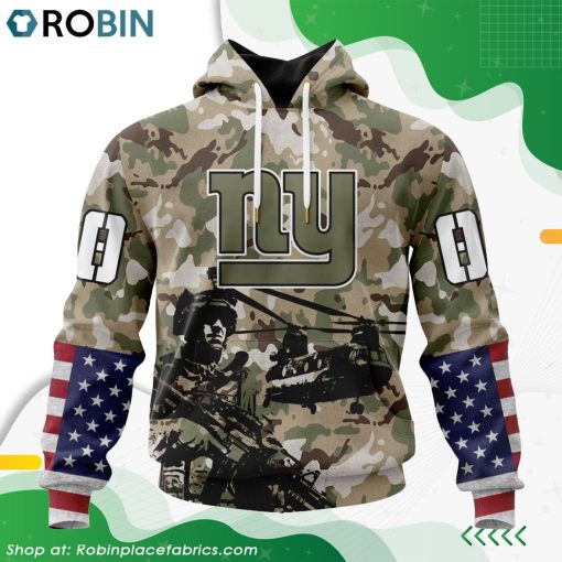 Personalized NFL New York Giants Salute To Service Design Hoodie