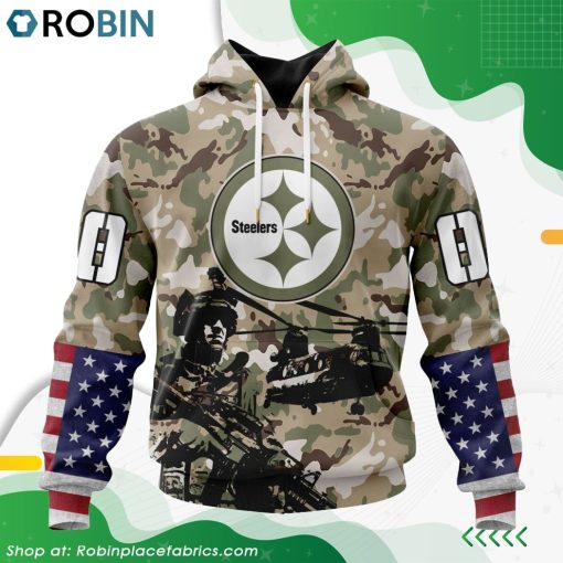 Personalized NFL Pittsburgh Steelers Salute To Service Design Hoodie