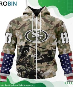 Personalized NFL San Francisco 49ers Salute To Service Design Hoodie