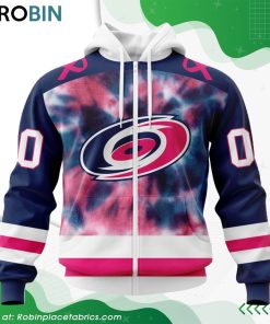 Personalized NHL Carolina Hurricanes Pink Fight Breast Cancer Hoodie