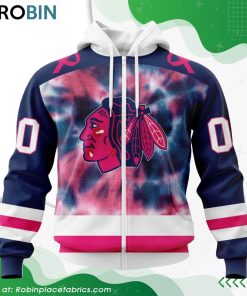 Personalized NHL Chicago Blackhawks Pink Fight Breast Cancer Hoodie Personalized NHL Chicago Blackhawks Pink Fight Breast Cancer Hoodie