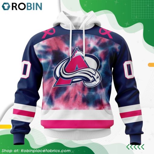 Personalized NHL Colorado Avalanche Pink Fight Breast Cancer Hoodie