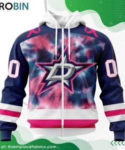 Personalized NHL Dallas Stars Pink Fight Breast Cancer Hoodie Personalized NHL Dallas Stars Pink Fight Breast Cancer Hoodie
