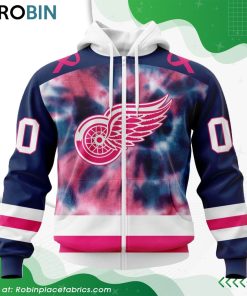 Personalized NHL Detroit Red Wings Pink Fight Breast Cancer Hoodie Personalized NHL Detroit Red Wings Pink Fight Breast Cancer Hoodie