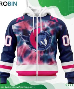 Personalized NHL Ottawa Senators Pink Fight Breast Cancer Hoodie