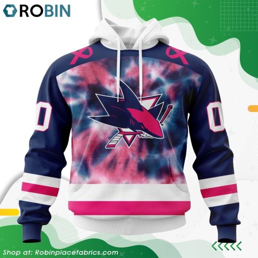 Personalized NHL San Jose Sharks Pink Fight Breast Cancer Hoodie