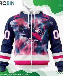 Personalized NHL San Jose Sharks Pink Fight Breast Cancer Hoodie Personalized NHL San Jose Sharks Pink Fight Breast Cancer Hoodie