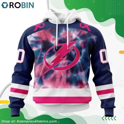 Personalized NHL Tampa Bay Lightning Pink Fight Breast Cancer Hoodie