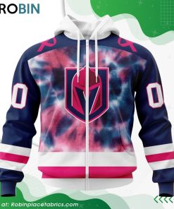 Personalized NHL Vegas Golden Knights Pink Fight Breast Cancer Hoodie