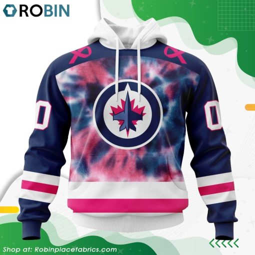 Personalized NHL Winnipeg Jets Pink Fight Breast Cancer Hoodie
