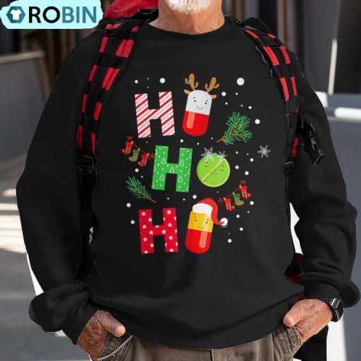 Pharmacist Pharmacy Tech Ho Ho Ho Christmas Ugly Christmas Sweatshirt
