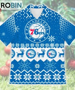 Philadelphia 76ers Ugly Christmas Design Short Sleeve Shirt