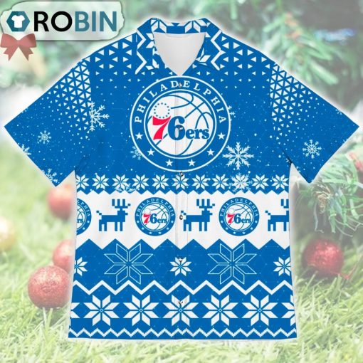 Philadelphia 76ers Ugly Christmas Design Short Sleeve Shirt