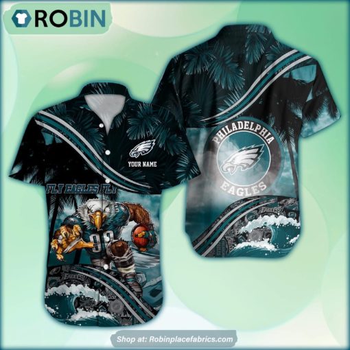 Philadelphia Eagles Mascot 3D Printed Summer Hawaiian Shirt Custom