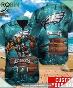 Philadelphia Eagles Mascot Football NFL Hawaiian Shirt Philadelphia Eagles Mascot Football NFL Hawaiian Shirt