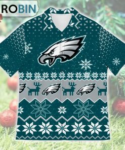 Philadelphia Eagles Ugly Christmas Design Short Sleeve Shirt