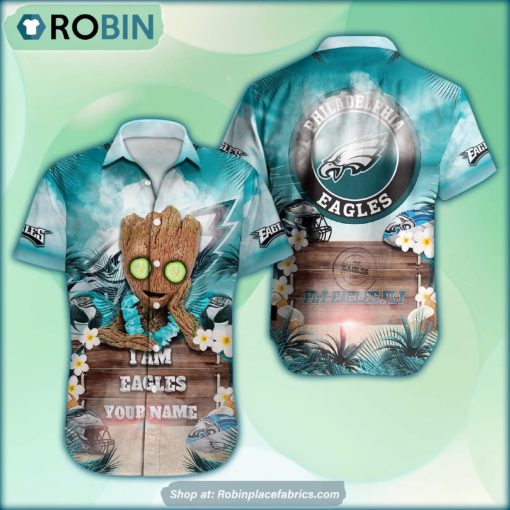 Philadelphia Eagles x Baby Groot Summer Hawaiian Shirt