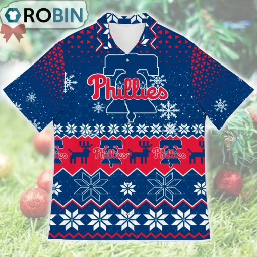 Philadelphia Phillies Ugly Christmas Design Short Sleeve Shirt