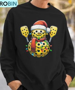 pickleball-snowman-santa-hat-lights-christmas-pickleball-ugly-christmas-sweatshirt-3