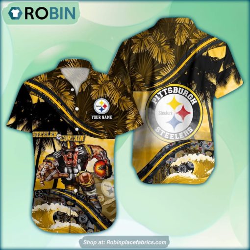 Pittsburgh Steelers Mascot 3D Printed Summer Hawaiian Shirt Custom