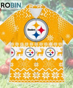Pittsburgh Steelers Ugly Christmas Design Short Sleeve Shirt