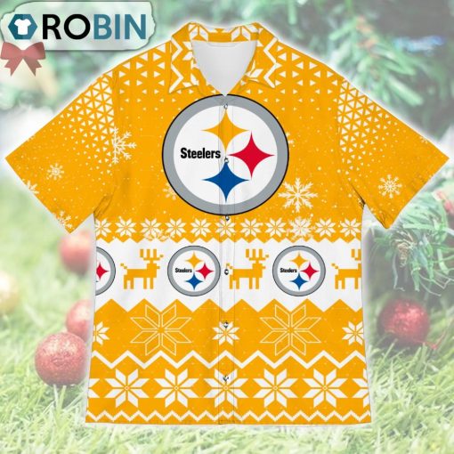 Pittsburgh Steelers Ugly Christmas Design Short Sleeve Shirt