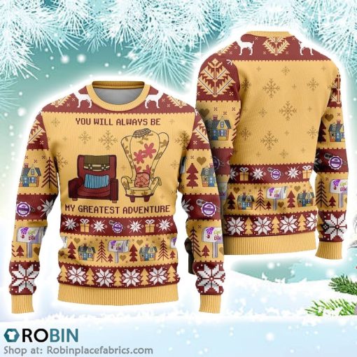 Pixar Up Movie Adventure Is Out There Christmas Ugly Sweater 3D Printed Sweatshirt