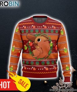 Pochita Chainsaw Man Ugly Christmas Sweater 3D For Men and Women