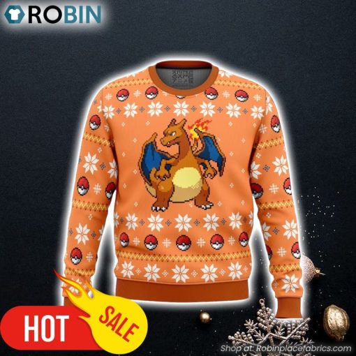 Pokemon Christmas Blaze Charizard Ugly Christmas Sweater 3D For Men and Women