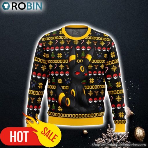 Pokemon Christmas Umbreon Ugly Christmas Sweater 3D For Men and Women