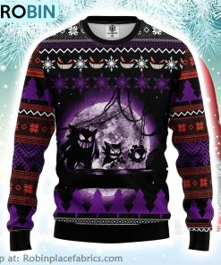 Pokemon Ghost Ugly Christmas Sweater